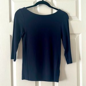 Gap Navy 3/4 Sleeve Top
